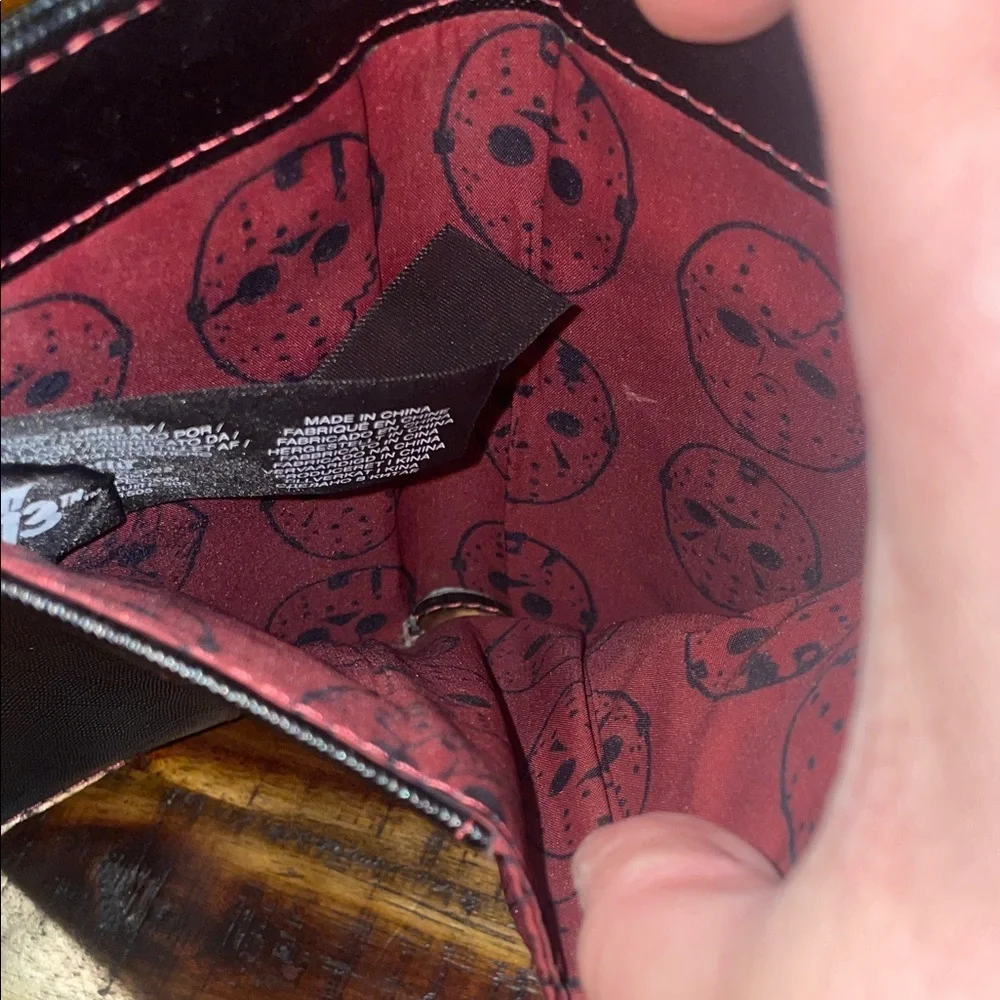 Loungefly Red and Black Friday the 13th Wallet - Picture 4 of 6